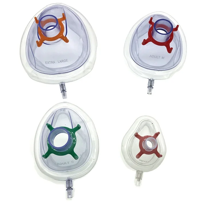 Protective Isolation Factory Making Medical Pvc Disposable Anesthesia Face Mask