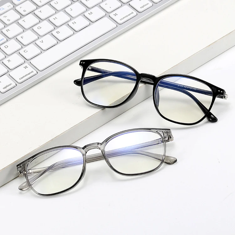 Anti blue light Blocking ray filter glasses tr90 plastic women men fashion slim optical frame