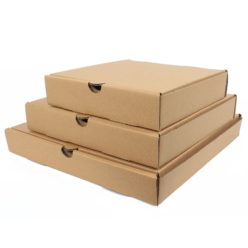Custom With Logo With Handle White Cone Carton Karton Corrugated  Pizza Boxes