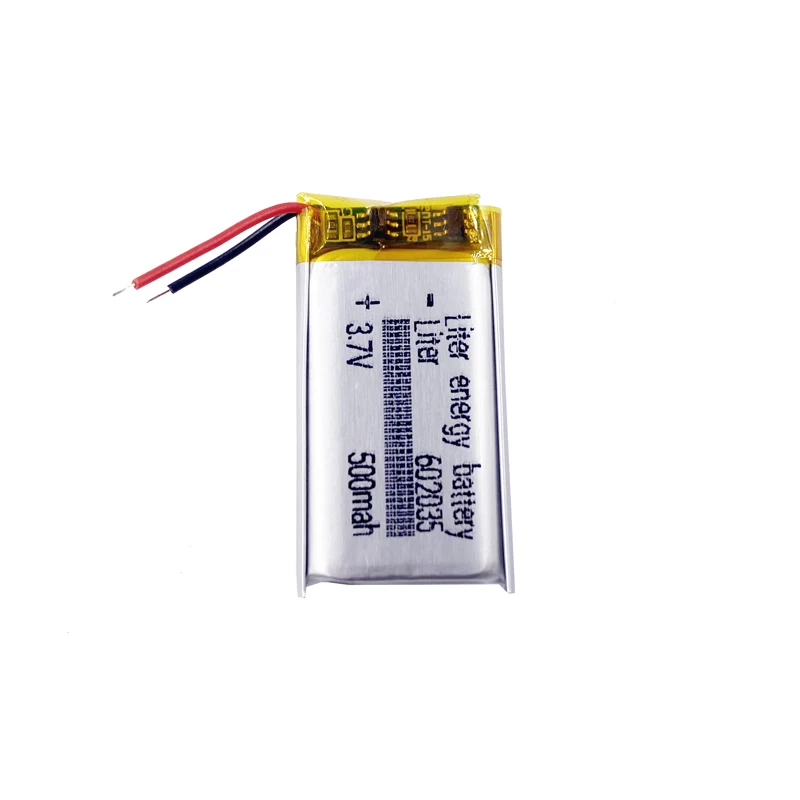 602035 3.7V Mini Capacity 500mah li-po battery Rechargeable Lithium-ion battery factory