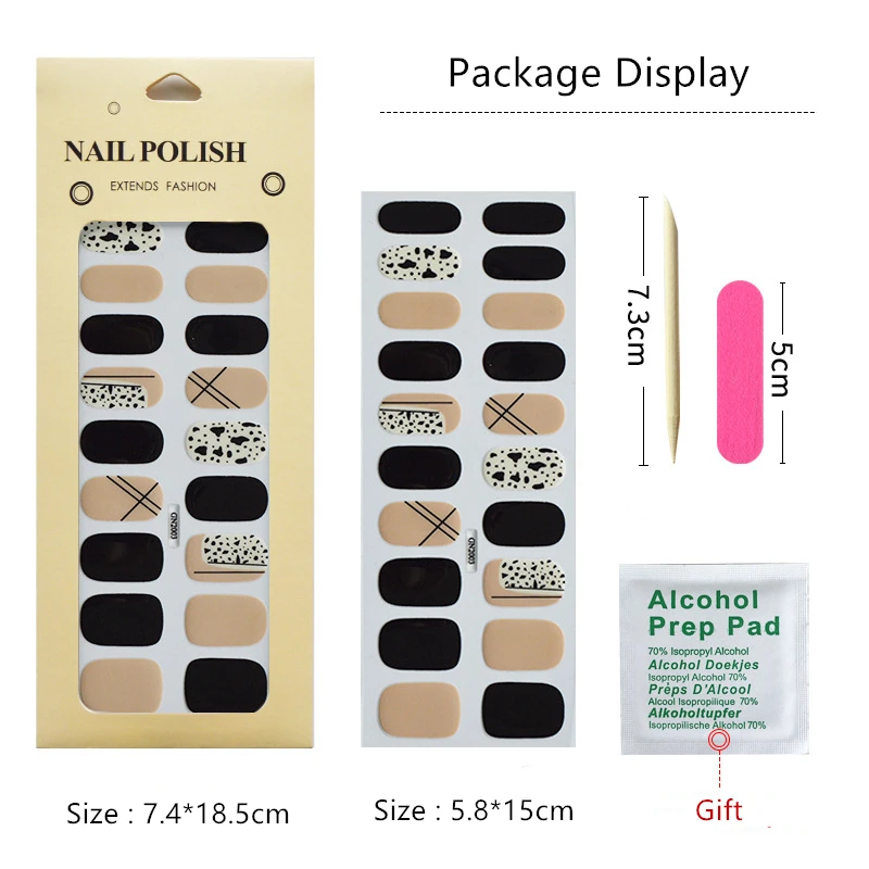 V1 SAFENG Semi Cured Gel Strips Nail Sticker Nail Polish Art Stickers Nail UV Gel Stickers Woman Fingernail Decoration Art