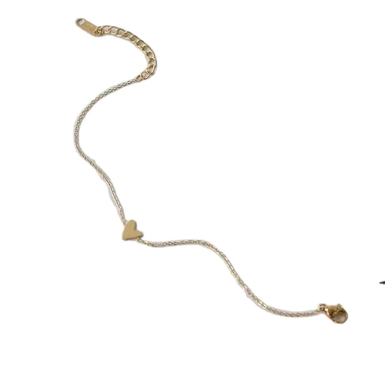 18K gold thin chain titanium steel love clavicle chain female