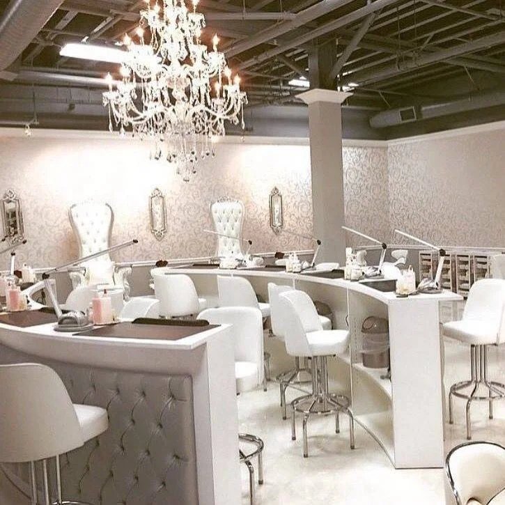 Double seat nail salon manicure table nail bar