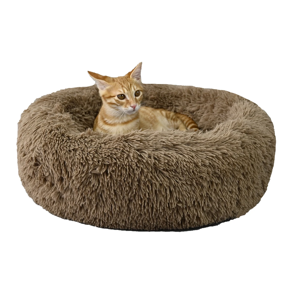 Comfortable Sleeping Round Comfortable New Style Pet Dog Cat Bed Round Plush Warm Original Calming Donut Cat And Dog Bed