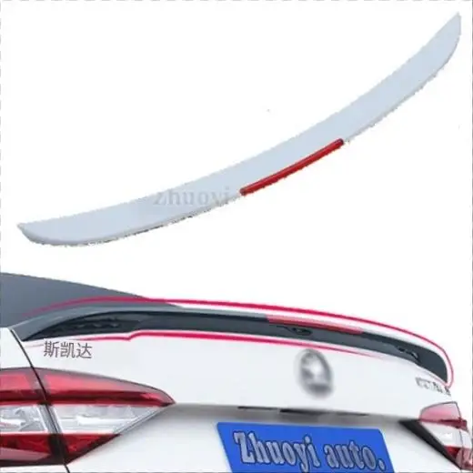 Street cred Rear Spoiler For Skoda Octavia 2015-2018 With LED Light Carbon Fiber Car Rear Boot Splitter Tuning Accessories Wings