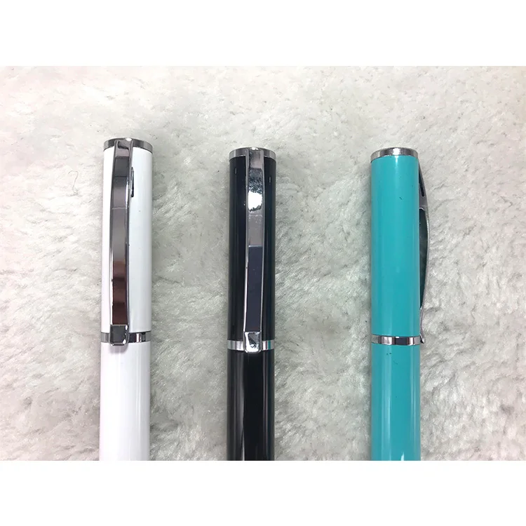 Best luxury metallic aluminum promotion  metal ballpoint pen with custom logo printed TWIST ACTION