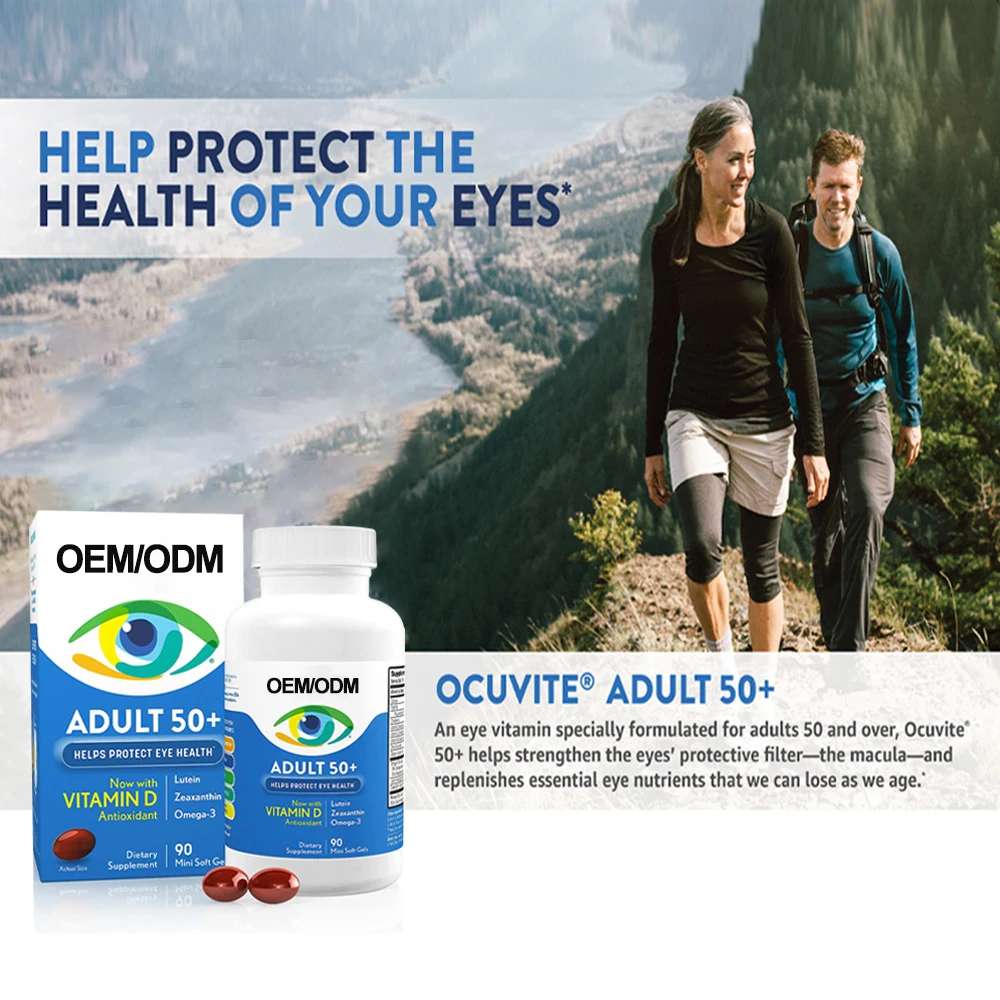 Hot Selling Lutein Softgels Eye Health Non-GMO Gluten-Free Vision Support Supplement Zeaxanthin Minerals Dry Eyes