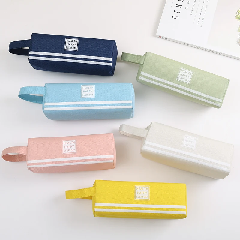 New Arrival Stationery OEM Custom Large Capacity Oxford Cloth Fabric Pencil Pen Pouch Bag for Girls School pencil pouch bag case