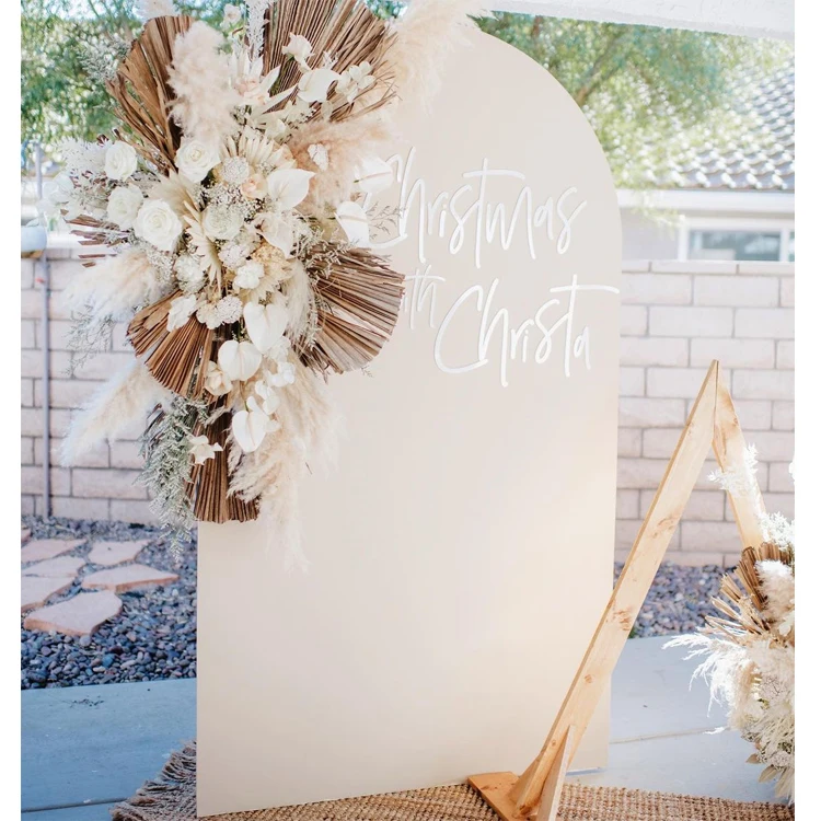 Праздничная мебель белая свадебное украшение акриловая розовая арочная фоновая панель для