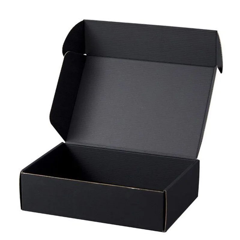 Wholesale customized fold shipping boxes custom logo paper packaging box corrugated black mailer boxes for perfume gift