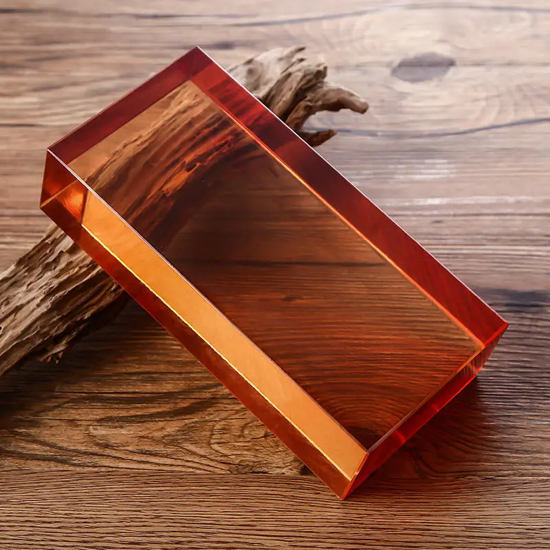 Bestseller Hot Melt Building Glass Blocks Exterior Building Decorations Smooth Edge Tinted Glass Bricks