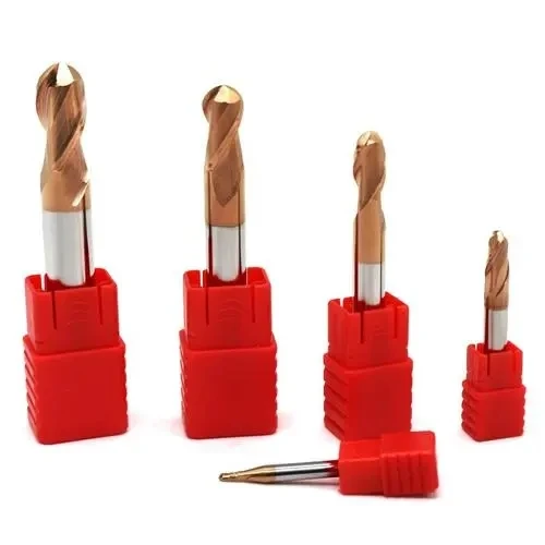 R0.5-R10 mm Hrc 55 2 Flute Carbide Ball Nose Milling Cutter Ball Nose End Mill For Die Steel Iron