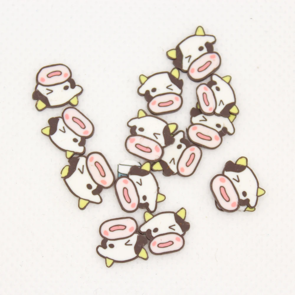 1kg Polymer Clay Cartoon Cow Slices Sprinkles For DIY Crafts Slime Filling Nail Art Decoration Accessories