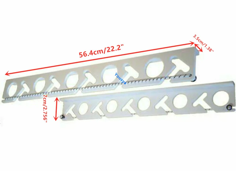 Yousya New Design ABS Fishing Rod Storage Holder Mounted Pole Rack  10 Rods Organizer Rod rest Keeper Garage Wall Ceiling