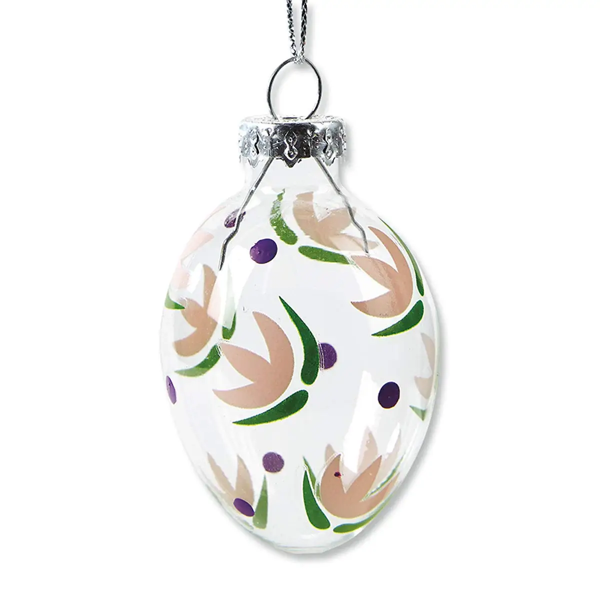 Hand Painted Pastel Glass Easter Egg Ornaments for Holiday Home Decor Spring Themed Tree Decorations