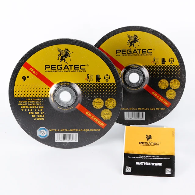 High Performance PEGATEC 9inch 230*6MM Grinding Disc For Stainless Steel