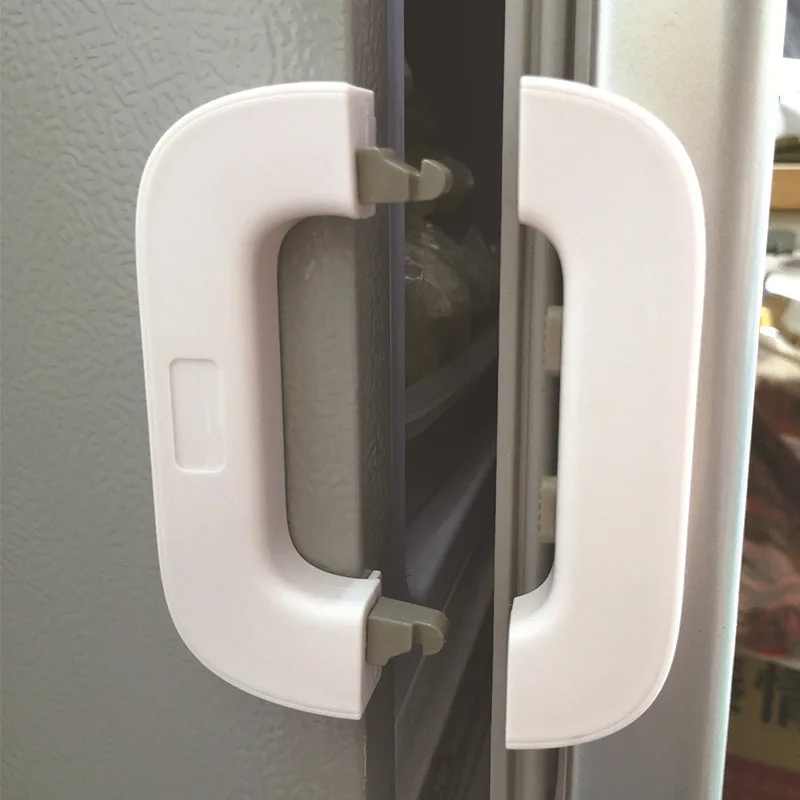 Refrigerator Child Safety Lock Anti-Pinch Hand Cabinet Door Lock Multi-Function Lock Baby Anti-Pinch Drill Free