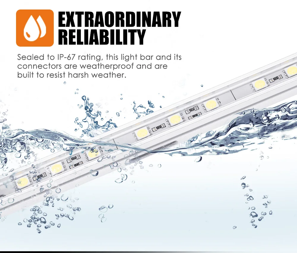 LIGHTFOX 4xStrip Bar Aluminium Waterproof Tent Boat Caravan 4x4 12V Camping LED Strip Light