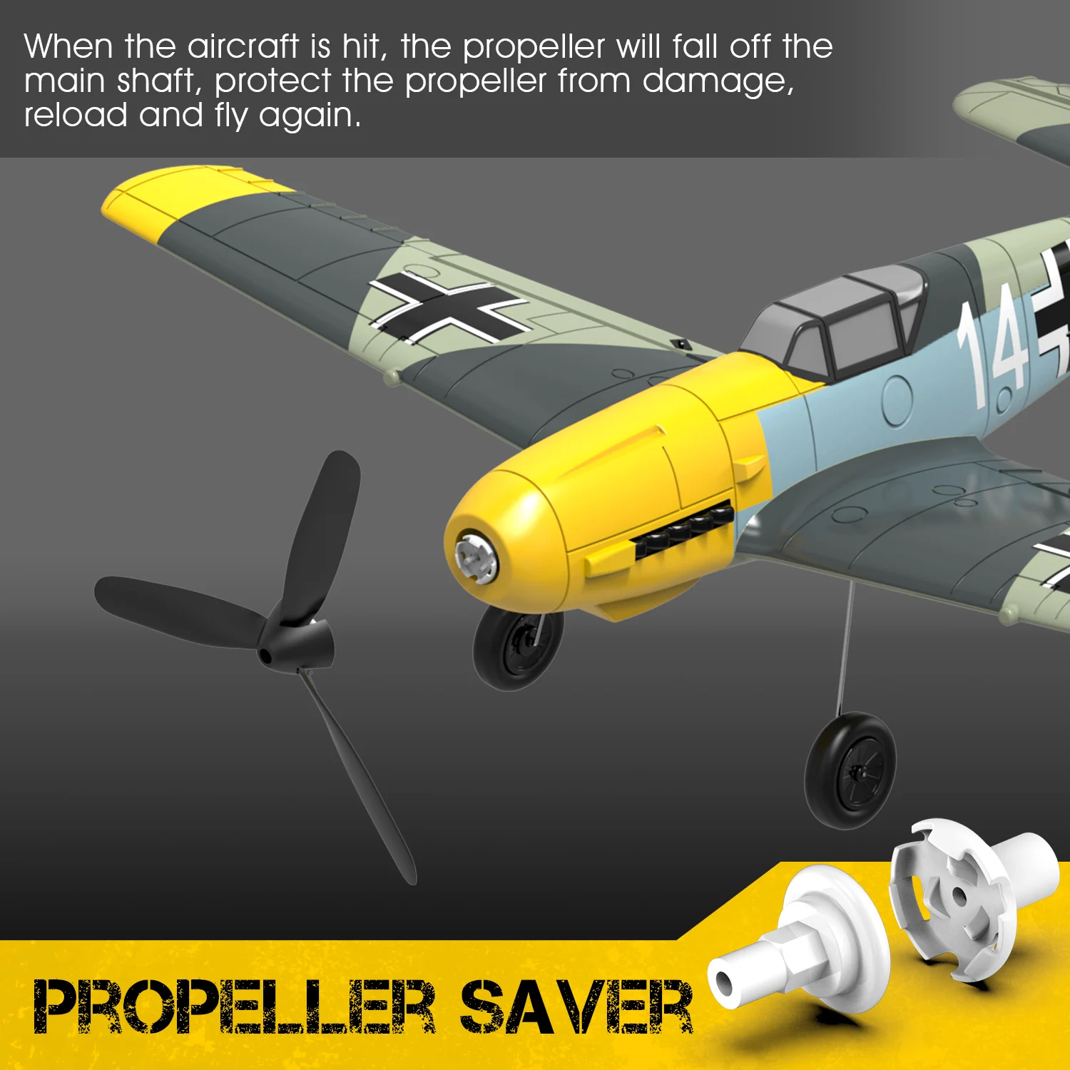 Volantex 400mm  Electronic RC Plane BF109 4CH 2.4G Outdoor Toys For Kids