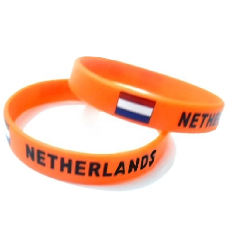 EM 2024 holland cheap silicone wristband the Netherlands silicone bracelet