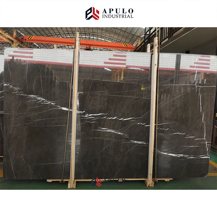 Wholesale Black Marble With White Veins Good Price Black Marble Slab High Quality Natural Black Marble Slabs Nero Marquina