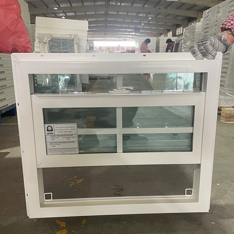 WEIKA Custom Single Vertical Slide New Design Modern Customized Logo Invisible Windproof Upvc Profile Hung Window