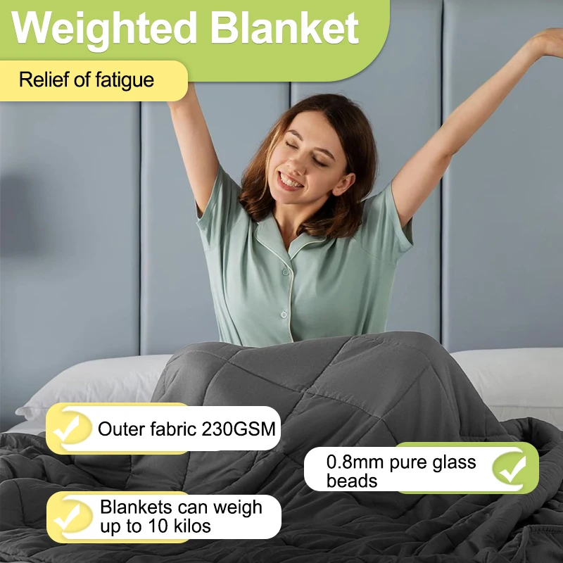 High Quality Wholesale Weighted Blanket Bamboo Knitted Wearable Cooling Blanket for Home Sleep Anxiety Relief Soft Customizable