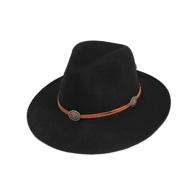 100%wool black fedora
