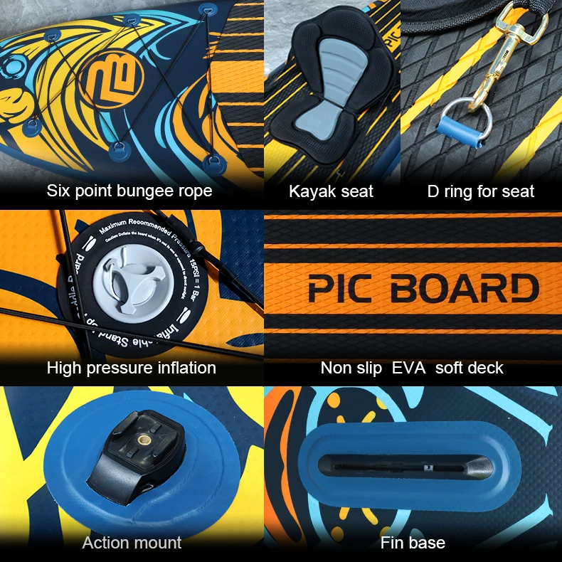 PIC BOARD custom portable stand up surfboards OEM China supplier with factory price sup board for ocean lake river