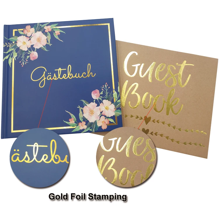 On Demand Customized Printed Guest Book Decorative Hardcover Sublimation Blank Inner Journal Notebook