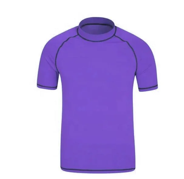 good quality short lycra surf shirt swimming mixed color durable summer surf rash guard