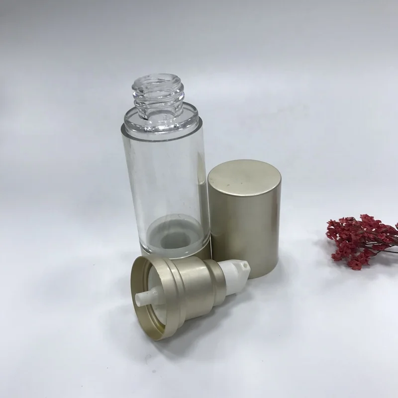 PP Plastic Type and Plastic Material 15ml 50ml twist up cosmetic airless bottle
