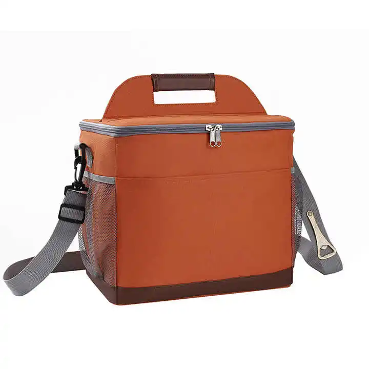 Durable 600D PEVA Insulated Lunch Box Portable Leakproof Thermal Cooler Bag with Soft Foam Daily Use Fashion Style Food Picnic