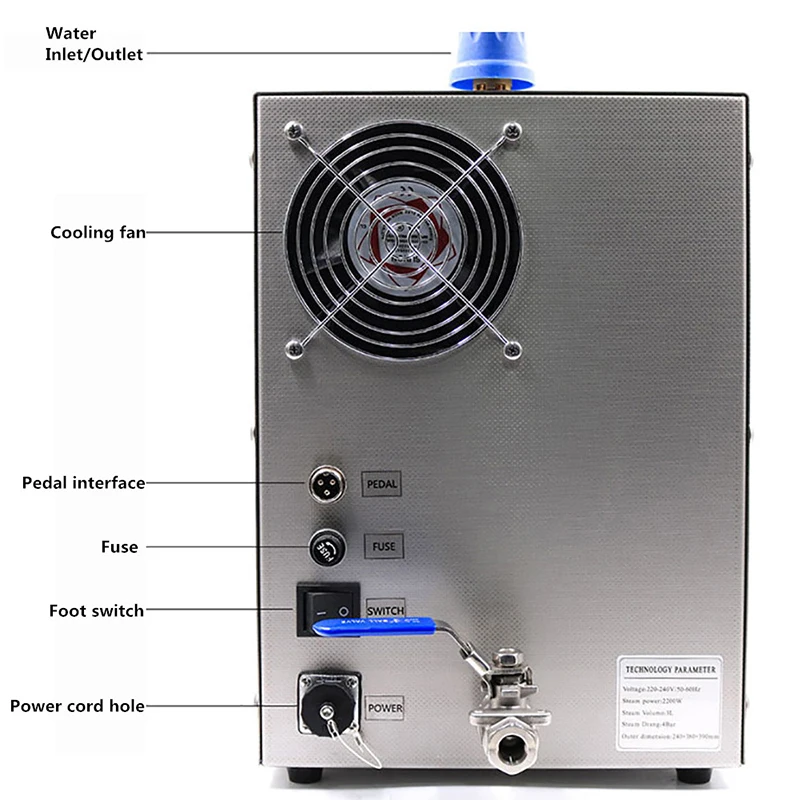 High temperature power 3l gem gold silver jewelry steam cleaner commercial industrial