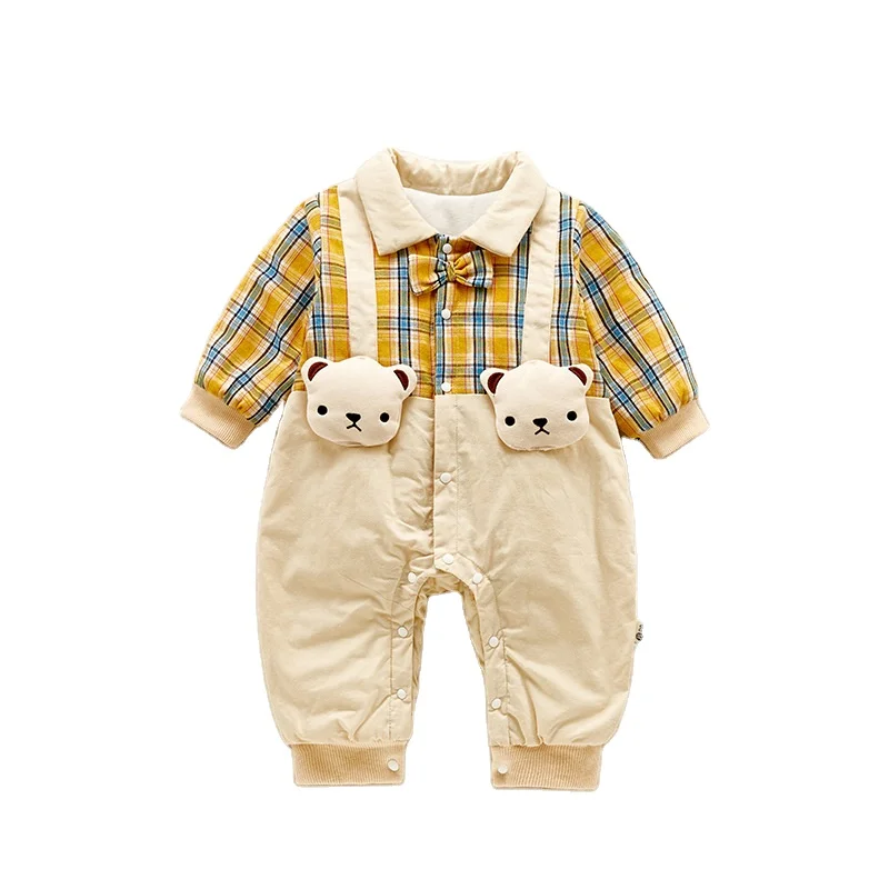 China selling fashion cute cartoon bear baby rompers little baby winter clothes  romper  for toddler
