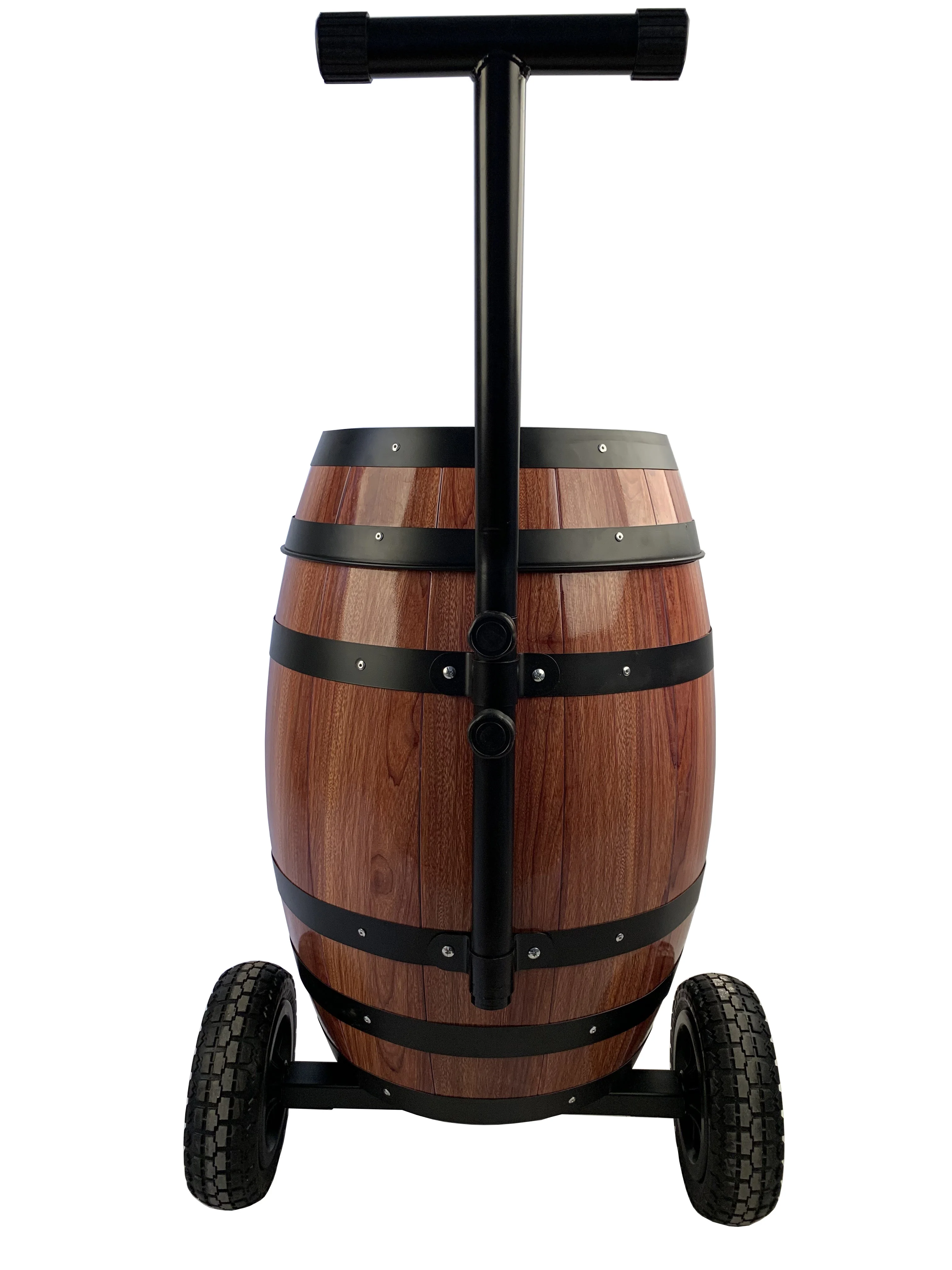 new product 2021 ice bucket wooden barrel wine cooler portable cooler box  tops seller camping cooler with wheels