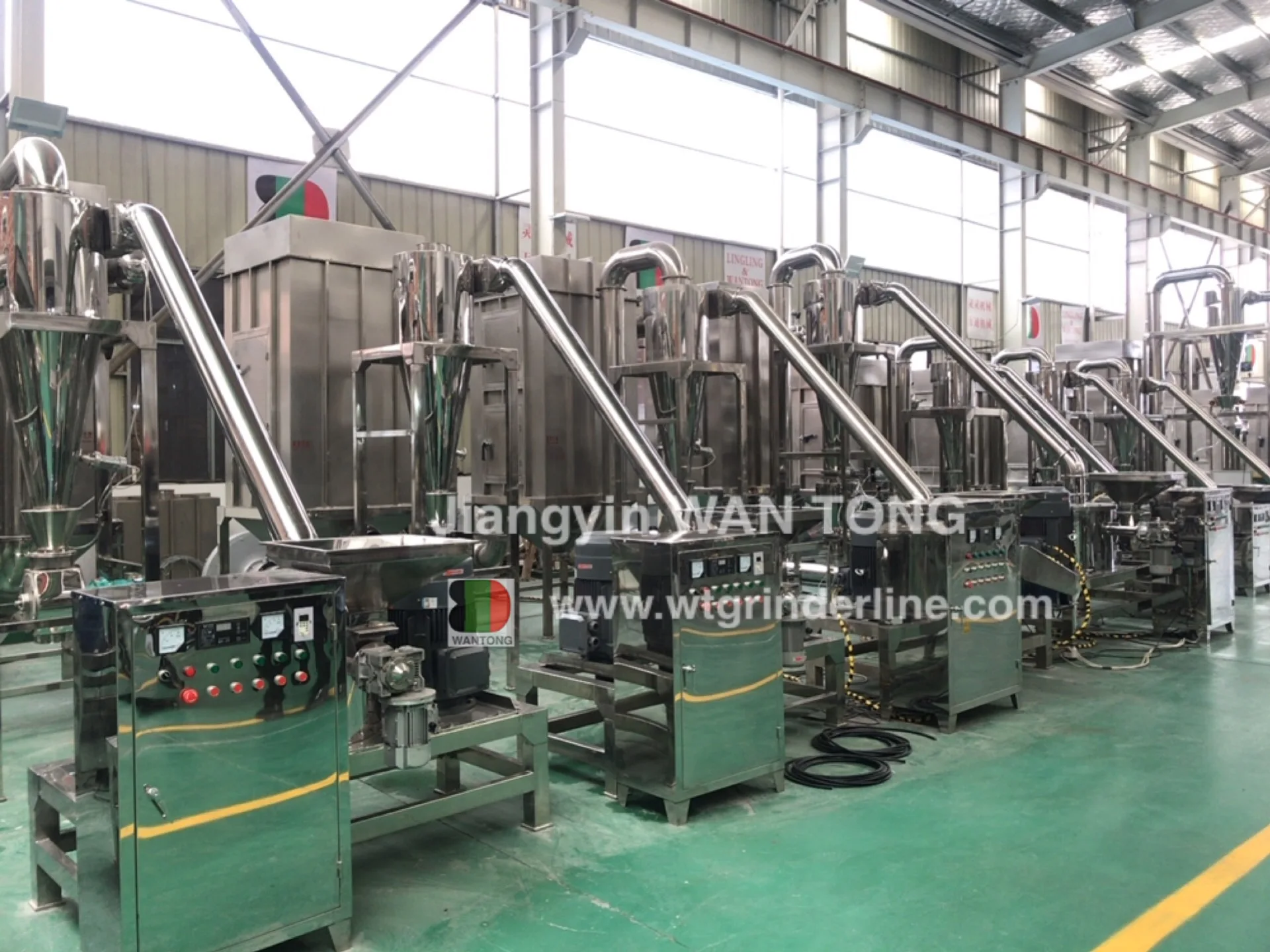 WFJ automatic food production line sugar spice herb powder making grinder grinding machine