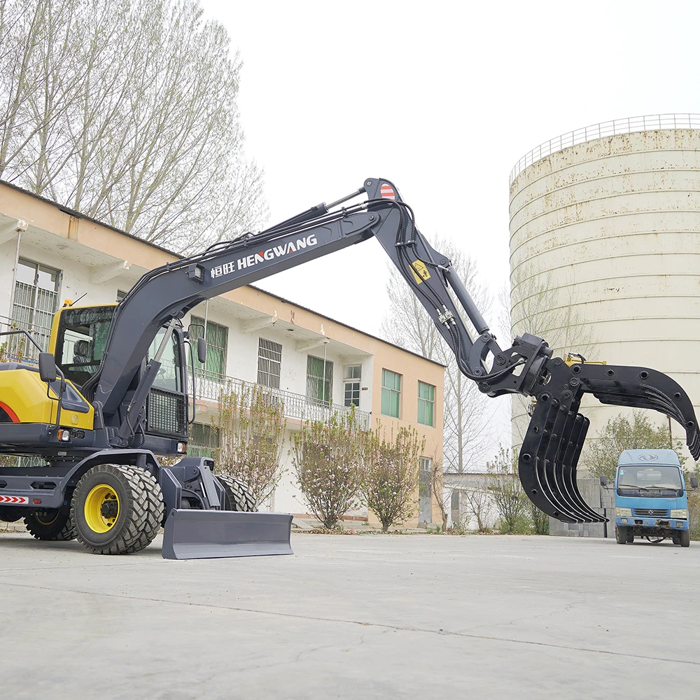 Hengwang HWL90-6 new high quality excavator 8 ton excavator with wheels