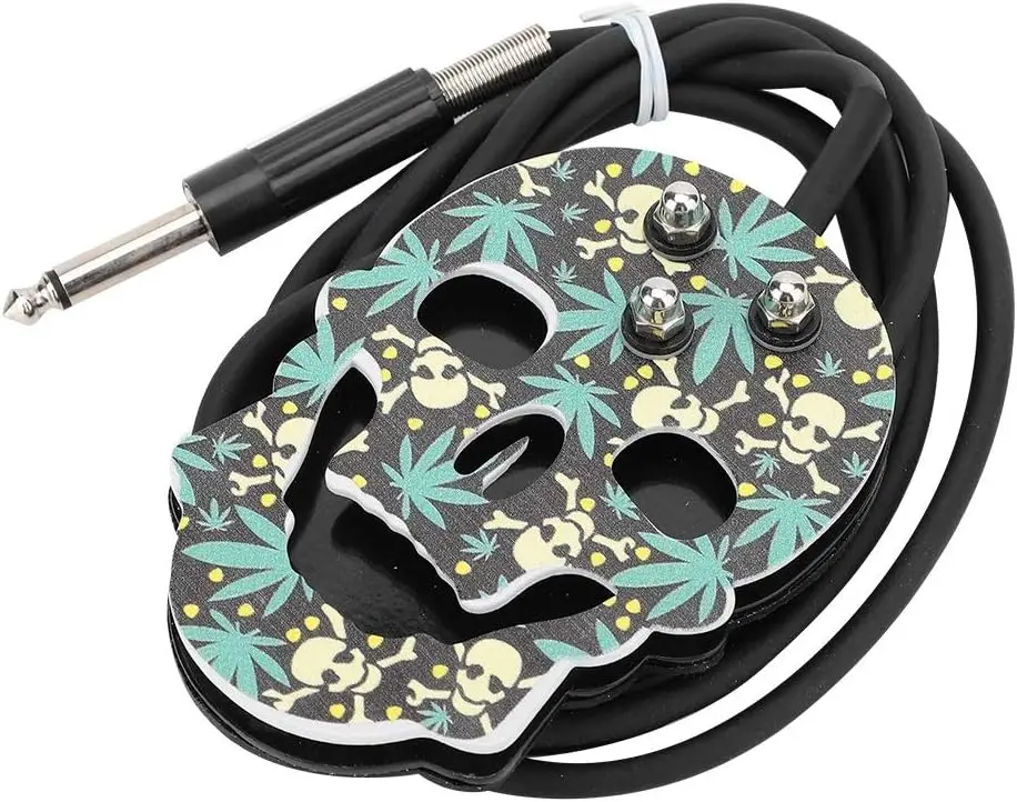 NOVA Tattoo Supply  Stainless Steel Skull Tattoo Foot Pedal Switch For Tattoo Machine Power Supply