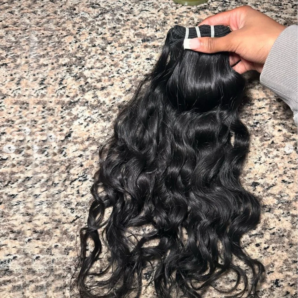 Temple Human Hair Virgin Cuticle Intact Hair Bundle Vendors Raw Double Drawn Weft Raw Indian Extension,100% Unprocessed Vietnam