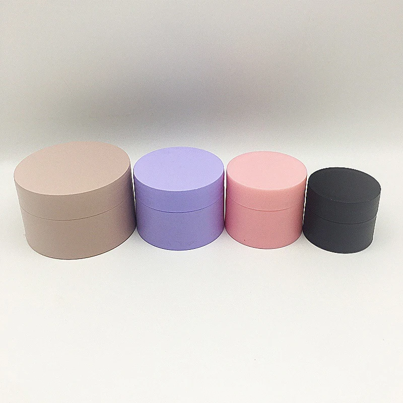 5g 10g 20g 30g 50g wholesale empty Round shape black nail gel plastic jar Cosmetic double wall Cream plastic jar for nail polish