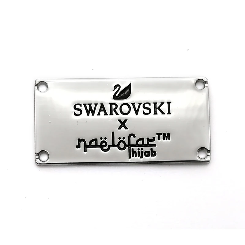 Factory Metal Metal USA Standard Environmental Custom Brand Name Engraved Clothing Zinc Alloy Tag Metal Logo Labels For Shoes