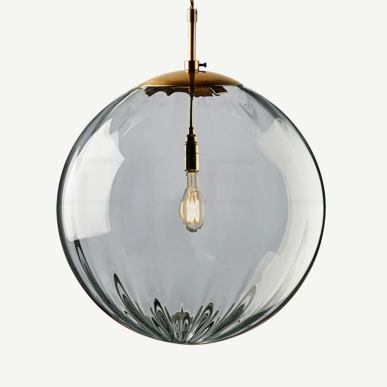 Modern Water Pattern Glass Chandelier Pendant Light For Restaurant Bed Room Cafe Bar