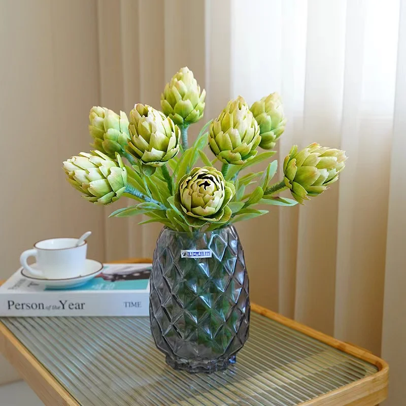 Small Imperial Orchid Artificial Flower Arrangement Single Artificial Plant Artichoke Lily Bromeliad Flower Christmas Graduation
