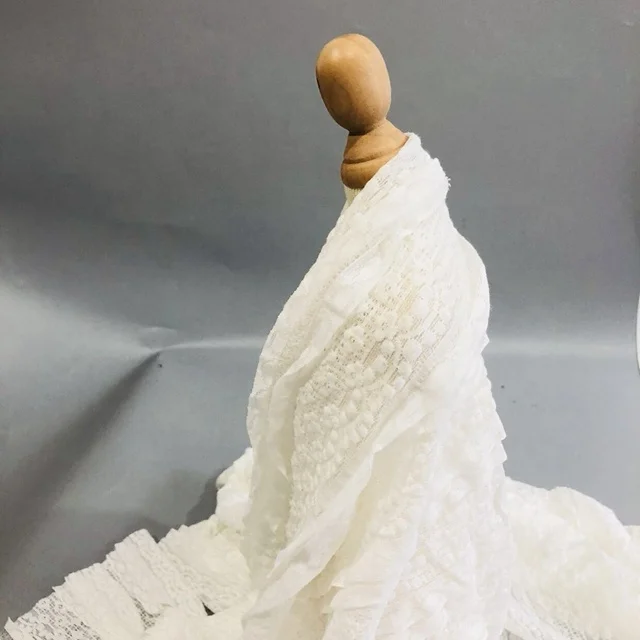 
2020 latest plain warp nylon cotton spandex sample stretch lace fabric korea 
