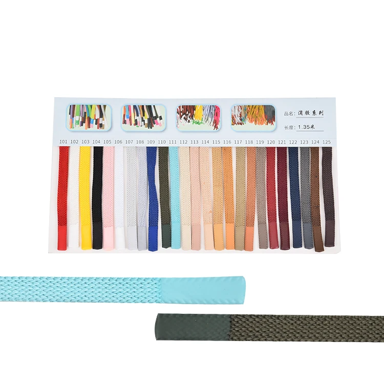 Flat Drawcord Cotton Rubber Drawstring Cord Hoodie