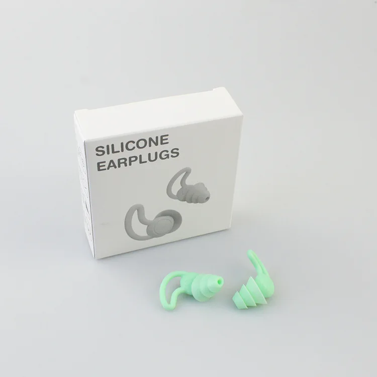 high quality multi-color 4 level silicon earplugs noise reduction