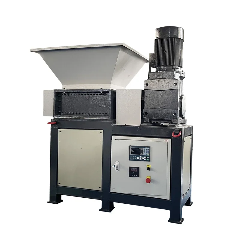 Двухвальный измельчитель для переработки отходов ткани, машина для измельчения металла и пластика