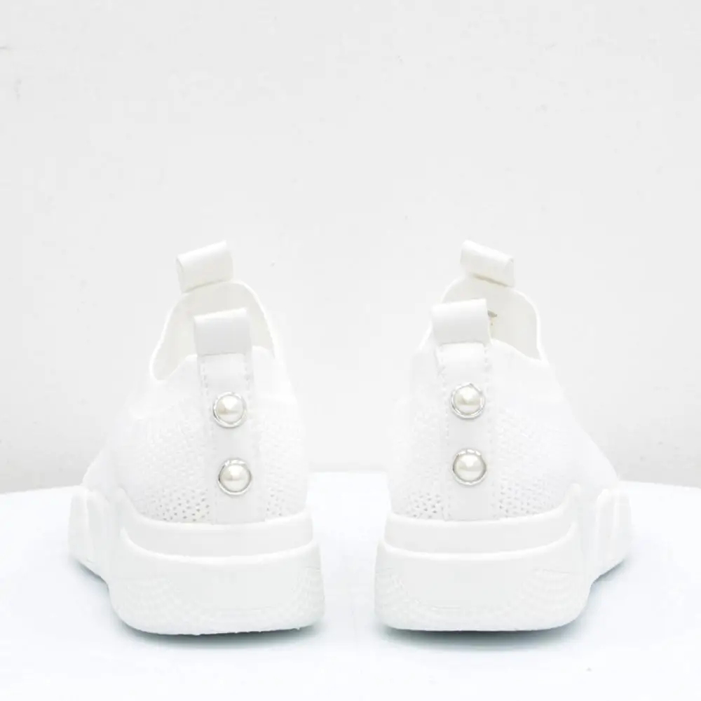 zapatos-femenin Breathable running Shoes W fly fabric Women Slip on Soft Ladies Casual Roman Knit Sock Shoes Flats