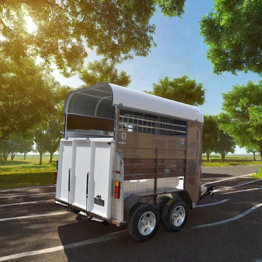 Popular Sale Open Horse Trailer Truck 2 Horses With Popular Price
